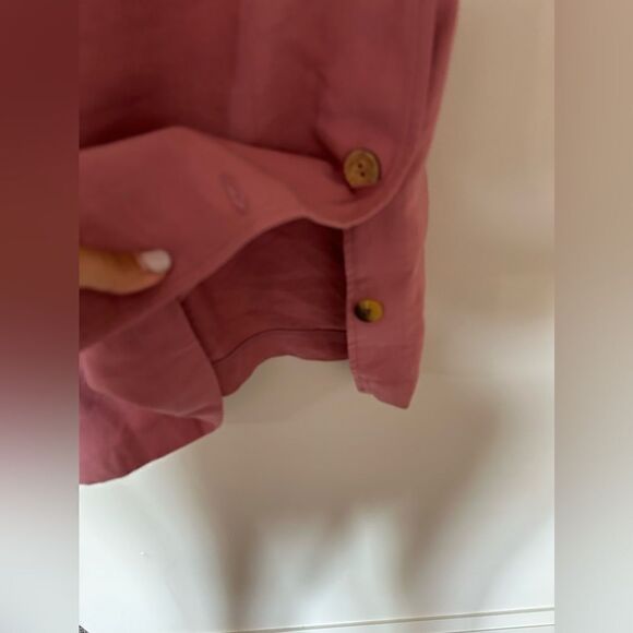 NWT Topshop Tilda Side Button Pink Mini Slip Dress Shoulder Ties Women's sz 6 - Picture 10 of 15